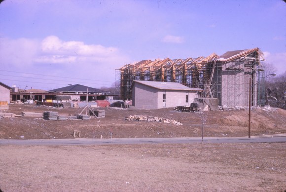 Hackett Blvd April 1965, showing entire construction site
