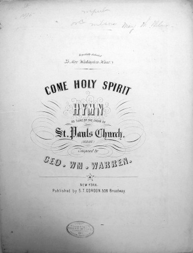 Come Holy Spirit, by George William Warren