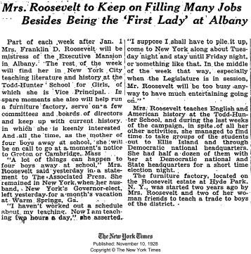 New York Times Times November 10, 1928