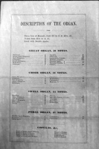 Reverse, 1856 Organ Exhibition Program (Albany Public Library Pruyn Collection)