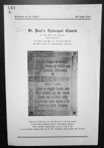 Program, Reopening of Rebuilt and Enlarge Gavit Organ 1940