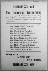 Albany Industrial Brotherhood Flyer, page 1 (credit: NYS Manuscripts and Special Collections)