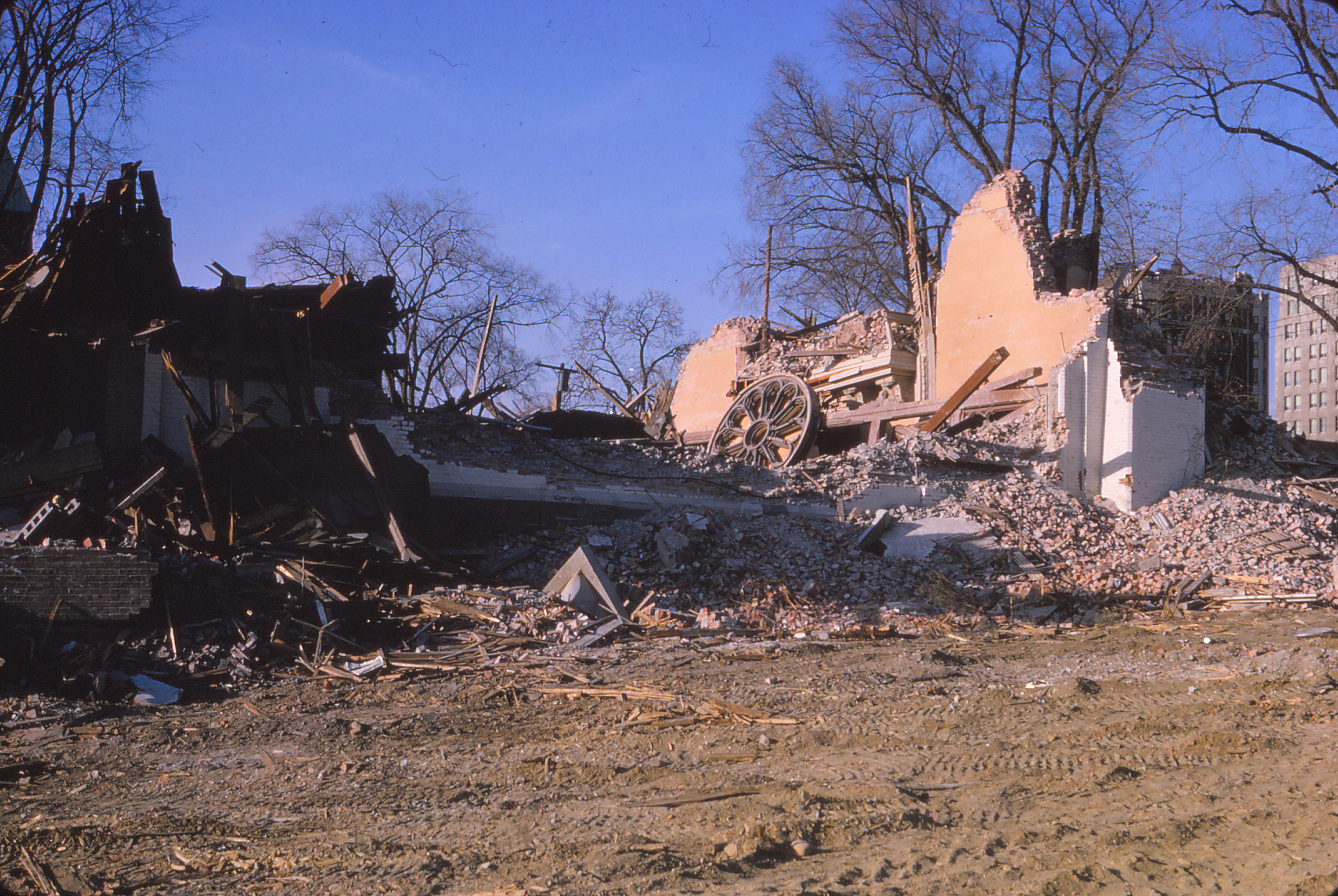 Lancaster Street facade after demolition